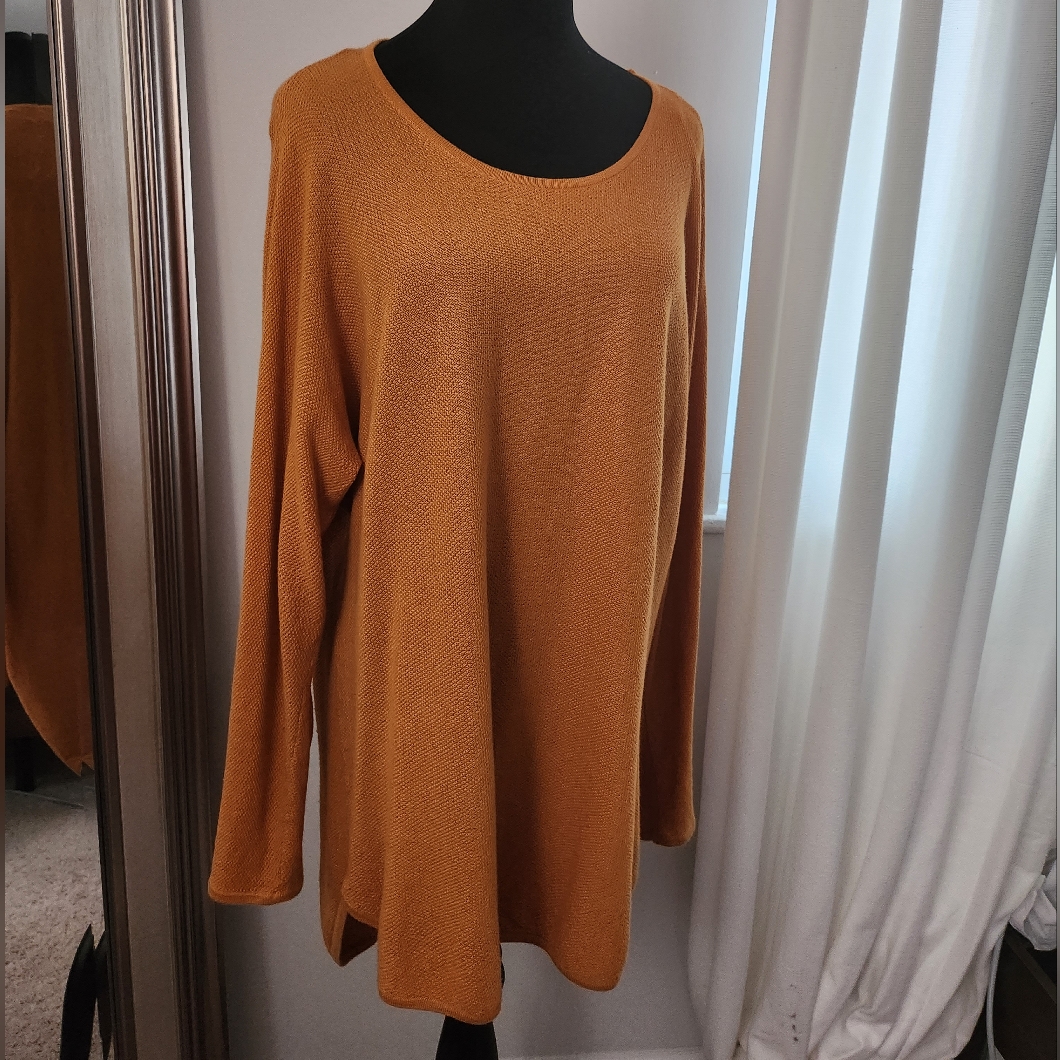 Pre-Owned (Worn Once) Michael Kors Orange Tunic Knit - Sz Xl